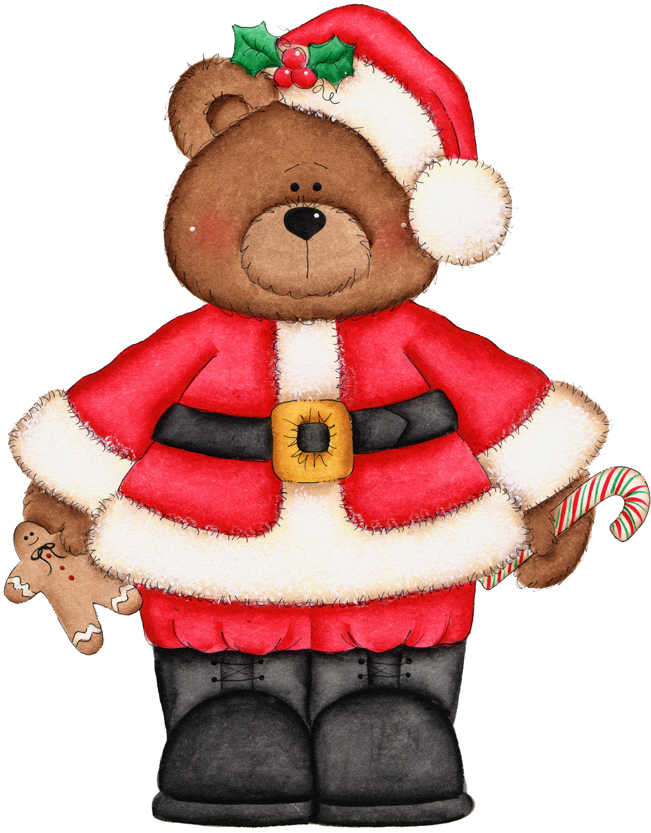 christmas teddy bear clip art free - photo #13